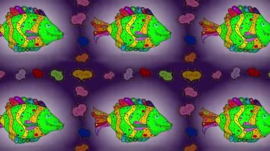 Suluboya balık deseni. Video.