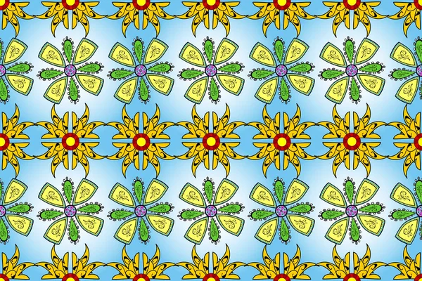 Suluboya çiçek elemanları büyük kümesi. Raster sevimli suluboya Dikişsiz çiçek deseni. Kartlar, davetiyeler, tarih kartları ve daha birçok tasarruf için kullanılabilir.