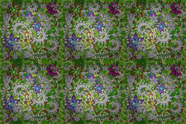 Patten Floral Indio Fronterizo Paisley Toalla Mandala Étnica Puede Utilizar — Foto de Stock