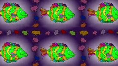 Suluboya balık deseni. Video.