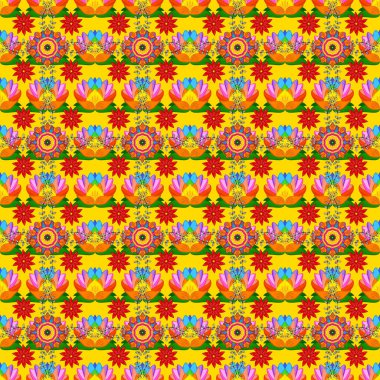 Nice fabric pattern. Floral background. Seamless pattern.