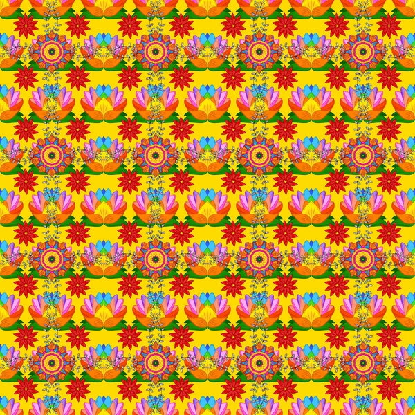 Nice fabric pattern. Floral background. Seamless pattern.