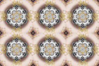 Klasik arka plan. Hoş bir arka plan. Kusursuz geometrik desen. Raster. Hoş bir doku. Bej ve nötr renklerde resimler.