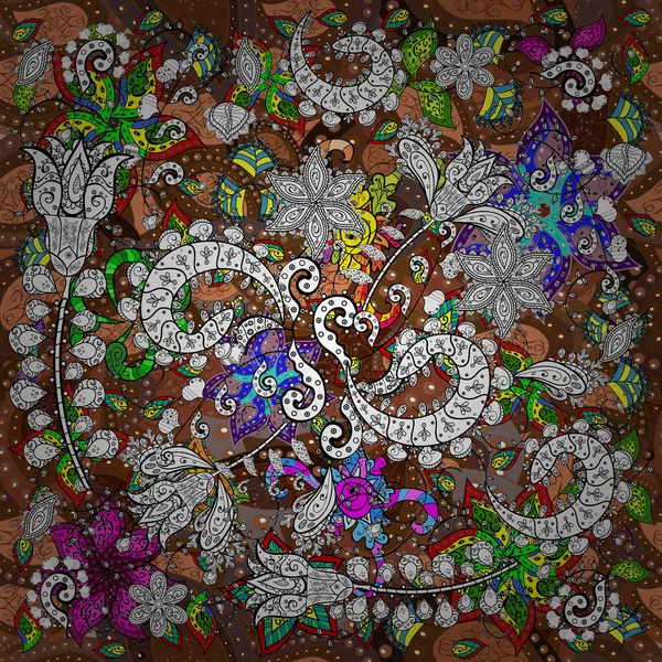 Seamless Floral Pattern Flowers Watercolor Pattern Fancy Fabric Pattern — 스톡 사진
