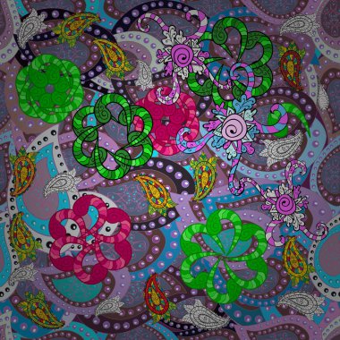 Kusursuz. Küçük çiçekteki sevimli çiçek deseni. Vektör illüstrasyonu.