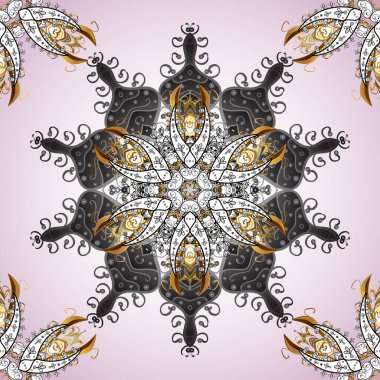 Duvar kağıdı, web sayfası arkaplanı ve yüzey dokuları için kusursuz desen kullanılabilir. Çiçeklerle kusursuz desen. Süslü zentangle dokusu, soyut çiçeklerle sonsuz desen.