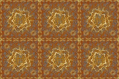 Raster illüstrasyonu. Kusursuz. Ambalajlar, duvar kağıtları, kumaş tasarımı ve kağıt için hoş bir arkaplan. Eski model sanat tasarımı. Siyah, kahverengi ve beyaz renklerde Art Deco Deseni.