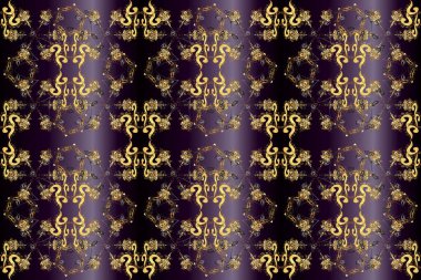 Sembol bayramı, yeni yıl kutlaması altın elementlerle dolu altın desen. Noel altın kar tanesi deseni. Siyah, gri ve kahverengi renklerde altın kar taneleri. Kış kar dokusu duvar kağıdı.