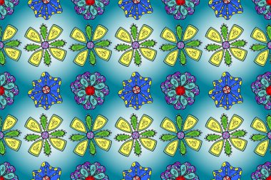 Çiçekli, suluboya desenli kusursuz çiçek deseni. Küçük çiçekte güzel bir çiçek deseni var. Raster deseni.