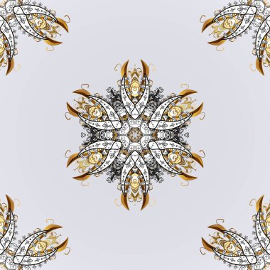 Geleneksel Hint tarzı, süs çiçek öğeleri için kına dövmesi, çıkartmalar, geçici dövme, mehndi, yoga tasarım flash. Vektör mehndi desen, gri, beyaz renkler üzerinde sorunsuz kenarlık kümesi.