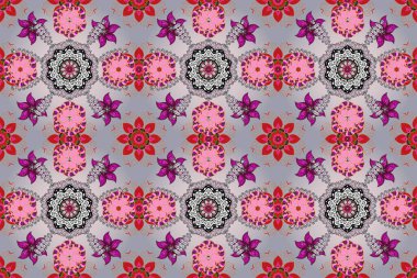 Kusursuz Tony kumaş deseni. Küçük çiçekteki sevimli çiçek deseni. Modaya uygun kumaş deseni. Raster illüstrasyonu.