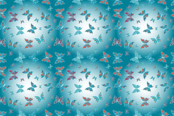 자연의 아름다움 스타일의 나비와 원활한 패턴입니다 초대를 래스터 일러스트 — 스톡 사진