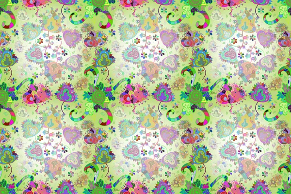 Pattern. Seamless floral pattern with flowers, watercolor. Nice Floral pattern in the small flower.