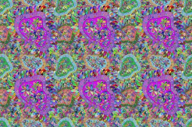 Düğün davetiyeleri için çiçek deseni, tebrik kartları, hatıra defteri, baskı, hediye paketi, imalat. Sulu renklerde yeşil, mavi ve menekşe çiçekleri olan zarif, pürüzsüz desen, tasarım elementleri