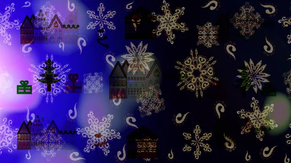 Εικόνες Βιολετί Μπλε Και Μαύρα Χρώματα Και Χριστουγεννιάτικο Δέντρο Ρέιστερ — Φωτογραφία Αρχείου