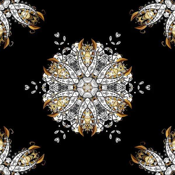 Diseño Vectorial Diseño Abstracto Mandala Geometría Sagrada Ilustración Negro Blanco — Archivo Imágenes Vectoriales