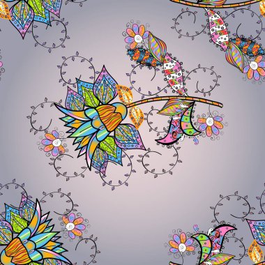 Arkaplan dokusu, duvar kağıdı, çiçek teması nötr, gri ve siyah renkler. Kabile sanatı boho baskısı, klasik çiçek arkaplanı. Soyut etnik, pürüzsüz desen.