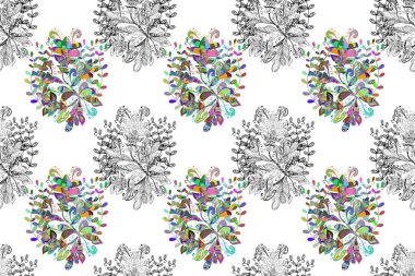 Sevgililer günü ve tebrik kartı konsepti için şık bir davetiye. Gri, beyaz ve siyah renkte manzaralı çiçek deseni. Çiçek kompozisyonu, el boyası, hassas şablon. Üst görünüm, yumuşak biçim.