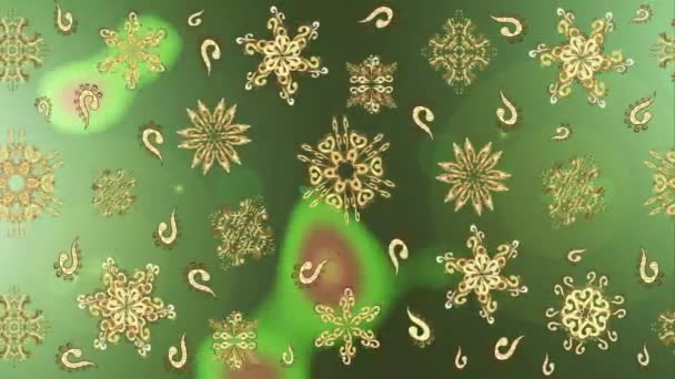 Bewegtbild Hintergrund Mit Bunten Elementen Schneeflockenkritzelgrafik Handgezeichnet — Stockvideo