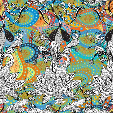 Vektör güzel kumaş deseni. Çiçek arkaplan ile soyut zarafet kusursuz desen.