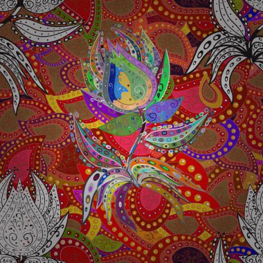 Dekorasyon ve tasarım için güzel bir desen. Eski model. Suluboya kusursuz desen. Moda baskısı. Çiçeğin suluboya çizimlerinin zarif deseni.