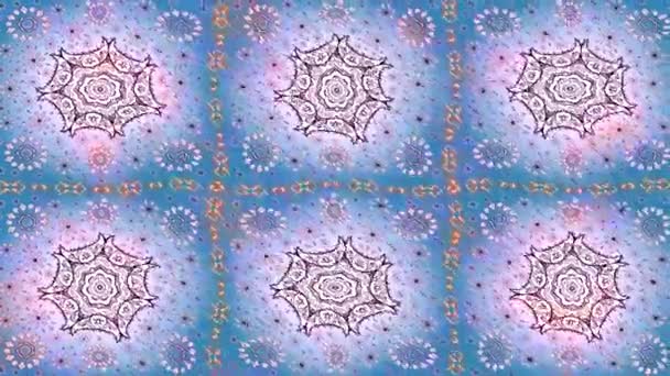 Motion Footage Background Colorful Elements Mandalas Vintage Video Template — Stock Video