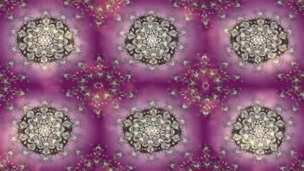 Latar Belakang Rekaman Gerak Dengan Elemen Berwarna Warni Mandala Vintage — Stok Video