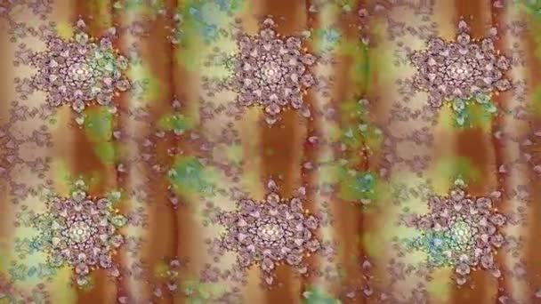 Latar Belakang Rekaman Gerak Dengan Elemen Berwarna Warni Mandala Vintage — Stok Video