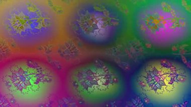 Renkli unsurlarla hareketli arka plan görüntüleri. Çiçekler. Eski model. Bayrak tarzı. Video kaydı. Şablon.