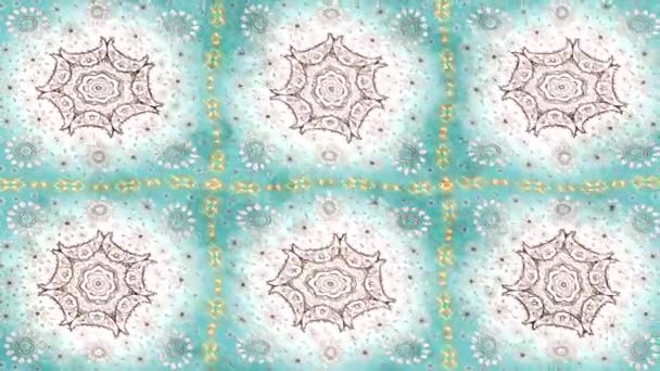 Bewegingsbeelden Achtergrond Met Kleurrijke Elementen Mandala Traditioneel Een Video Template — Stockvideo
