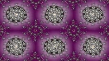 Renkli unsurlarla hareketli arka plan görüntüleri. Mandalas. Eski model. Video kaydı. Şablon.