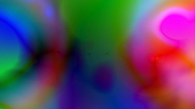 Afiş ve afiş tasarımı için farklı unsurlara sahip parlak bir arkaplan. Mor desenli, yeşil ve mavi renkli. Raster resmi.