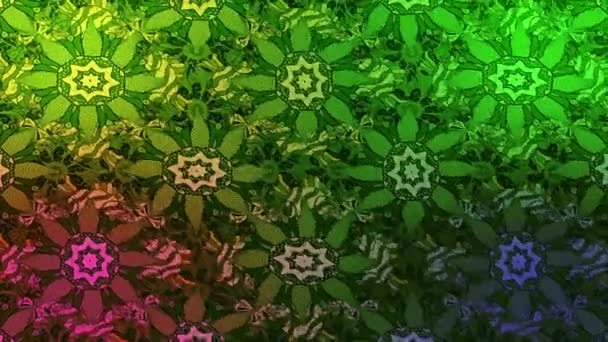 Fond Film Mouvement Avec Des Éléments Colorés Des Fleurs Vintage — Video