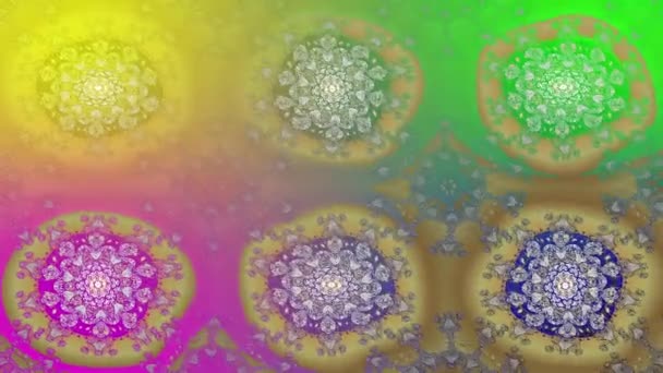 Fondo Imágenes Movimiento Con Elementos Colores Mandalas Vintage Vídeo Plantilla — Vídeos de Stock