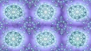 Renkli unsurlarla hareketli arka plan görüntüleri. Mandalas. Eski model. Video kaydı. Şablon.