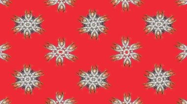 Renkli unsurlarla hareketli arka plan görüntüleri. Mandalas. Eski model. Video kaydı. Şablon.