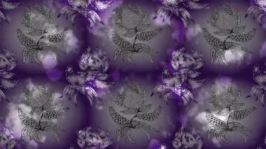 Renkli unsurlarla hareketli arka plan görüntüleri. Çiçekler. Eski model. Bayrak tarzı. Video kaydı. Şablon.