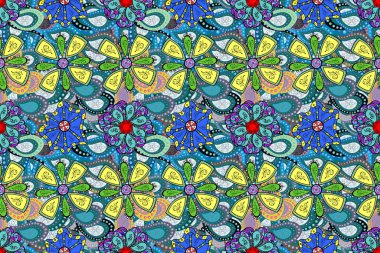 Stylish fabric pattern. Flowers watercolor seamless pattern.