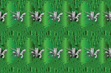 Düz Çiçek Elementleri Tasarımı. Renkli Yaz Temalı Kusursuz Arkaplan. Yazdır. Güzel, pürüzsüz bir desen. Güzel kumaş deseni. Çiçek arka planı.