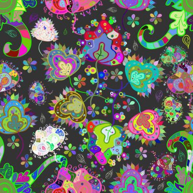 Beautiful pattern for decoration and design. Exquisite pattern of watercolor sketches of the flower. Watercolor seamless pattern bouquet of flowers. Toned. Trendy print.