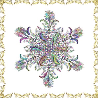 Düz Çiçek Elementleri Tasarımı. Renkli Bahar Temalı Kusursuz Arkaplan. Tarafsız, beyaz ve yeşil renklerde zarif çiçekli suluboya.