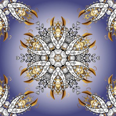 Tarafsız, mor ve beyaz renkler. Renkli mandalas ögesi.