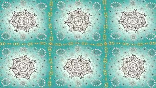 Motion Footage Background Colorful Elements Mandalas Vintage Video Template — Stock Video
