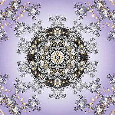 Etnik mandalalar, karalama çemberleri. Beyaz, gri ve nötr renkler.