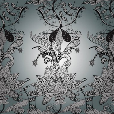Süslü kumaş deseni. Vektör deseni. Çiçekli, suluboya desenli kusursuz çiçek deseni.