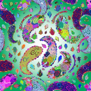 Yeşil, mavi ve nötr renklerde çiçekler. Elle boyanmış suluboya, kusursuz çiçekler ve bitkiler..