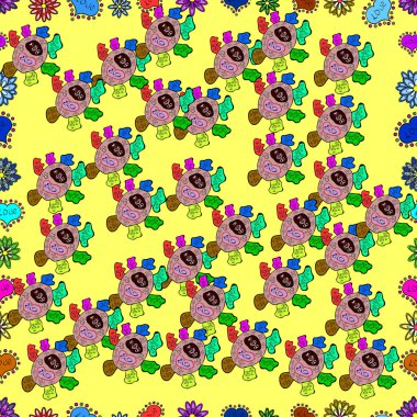 Beautiful fabric pattern. Seamless floral pattern with nice doodles flowers. Cute Floral pattern in the small flower.