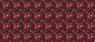 Kusursuz desen. Güzel kumaş deseni. Raster illüstrasyonu. Kırmızı, beyaz ve siyah renkler. Karalama kalıbı. Hoş bir arka plan. Duvar kağıtlarında, ambalaj kutularında, sabıka fotoğraflarında, bebek kıyafetlerinde falan kullanılabilir..
