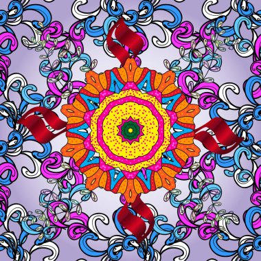 Suluboya, elle çizilmiş. Kusursuz bir arka plan modeli. Tarafsız, siyah ve mavi renklerde yaprakları olan yabani çiçekler.