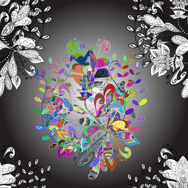 Kumaş, tekstil, duvar kağıdı baskısı için. Tomurcukları çiçek olan sevimli bir çiçek deseni. Eski usul. Kusursuz arkaplan.